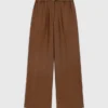 Pantalones de mezcla de lino