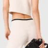 Pantalones de pierna ancha con efecto tweed