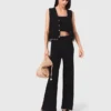 Pantalones de punto con pedrería Pantalones de punto con pedrería