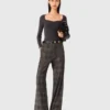 Pantalones de traje a cuadros
