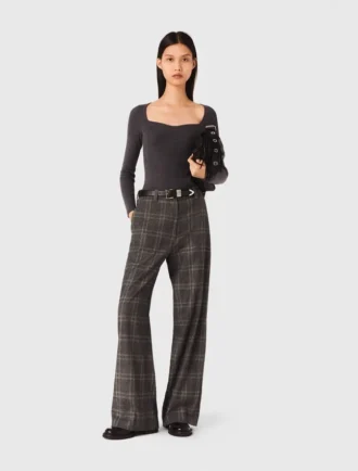 Pantalones de traje a cuadros