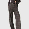 Pantalones de traje a cuadros