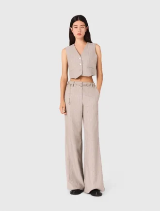 Pantalones de traje con pedrería