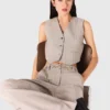 Pantalones de traje con pedrería Pantalones de traje con pedrería