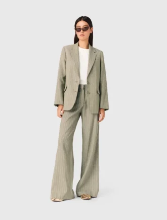 Pantalones de traje de mezcla de lino