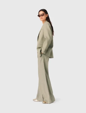 Pantalones de traje de mezcla de lino