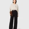 Pantalones de traje de pierna ancha Pantalones de traje de pierna ancha