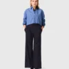 Pantalones de traje de pierna ancha Pantalones de traje de pierna ancha