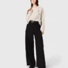 Pantalones de traje de pierna ancha Pantalones de traje de pierna ancha