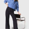 Pantalones de traje de pierna ancha Pantalones de traje de pierna ancha