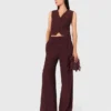 Pantalones de traje entallados de cintura alta Pantalones de traje entallados de cintura alta