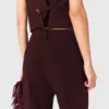 Pantalones de traje entallados de cintura alta Pantalones de traje entallados de cintura alta