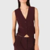 Pantalones de traje entallados de cintura alta Pantalones de traje entallados de cintura alta