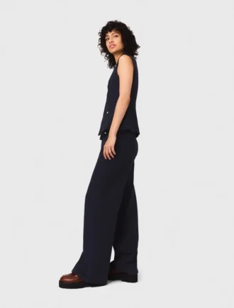Pantalones de tweed de corte recto