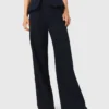 Pantalones de tweed de corte recto Pantalones de tweed de corte recto