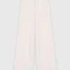 Pantalones de tweed de pierna ancha Pantalones de tweed de pierna ancha