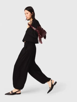 Pantalones harén metalizados