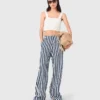 Pantalones marineros de mezcla de lino
