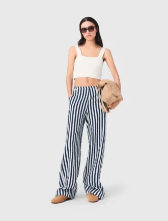 Pantalones marineros de mezcla de lino