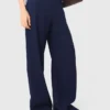 Pantalones marineros de mezcla de lino Pantalones marineros de mezcla de lino