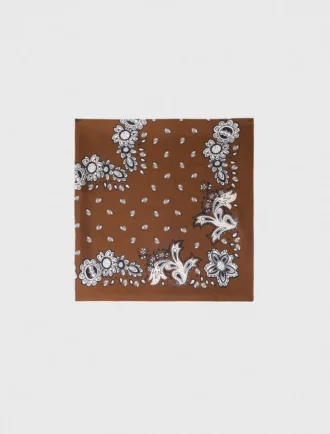 Pañuelo de seda con estampado bandana