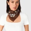 Pañuelo de seda con estampado bandana