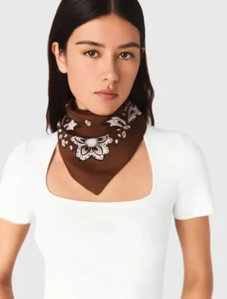 Pañuelo de seda con estampado bandana