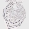 Pañuelo de seda estampado de 90 x 90