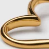 Pendientes de aro con corazón chapados en oro Pendientes de aro con corazón chapados en oro