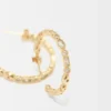Pendientes de aro grandes con adornos de diamantes de imitación