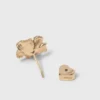 Pendientes de botón con forma de flor