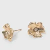 Pendientes de botón con forma de flor