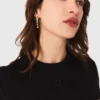 Pendientes de corazón con pedrería Pendientes de corazón con pedrería