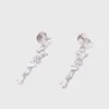 Pendientes de corazón con pedrería Pendientes de corazón con pedrería