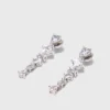 Pendientes de corazón con pedrería Pendientes de corazón con pedrería