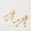 Pendientes de latón reciclado chapado en oro