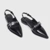 Sandalias con tiras planas de piel