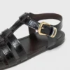 Sandalias de cuero con múltiples tiras