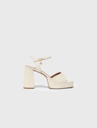 Sandalias de plataforma de piel