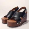 Sandalias de plataforma de piel