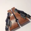 Sandalias de plataforma de piel