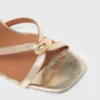 Sandalias metálicas con tiras múltiples