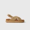 Sandalias planas con efecto rafia Sandalias planas con efecto rafia