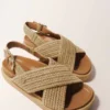 Sandalias planas con efecto rafia Sandalias planas con efecto rafia