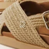 Sandalias planas con efecto rafia Sandalias planas con efecto rafia