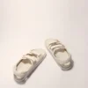 Sandalias planas de piel