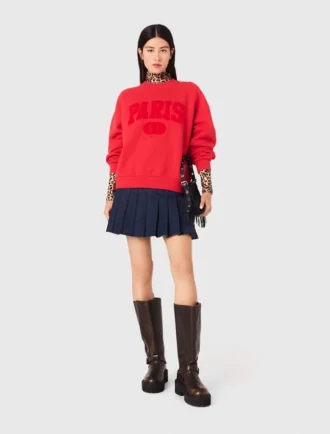 Sudadera con letras «Paris New York»