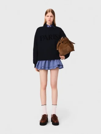 Sudadera con logotipo «Paris» en relieve