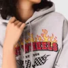 Sudadera corta con logotipo bordado Sudadera corta con logotipo bordado
