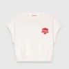 Sudadera corta de felpa bordada Sudadera corta de felpa bordada